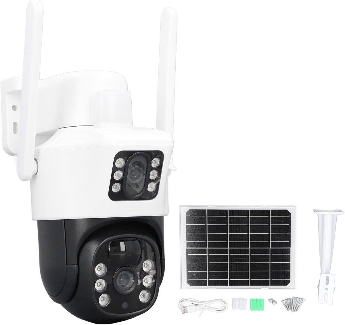Beveiligingscamera Buiten - Outdoor Camera - Huis Bewaken - Kleur Nachtzicht - 1080P Resolutie - Wit