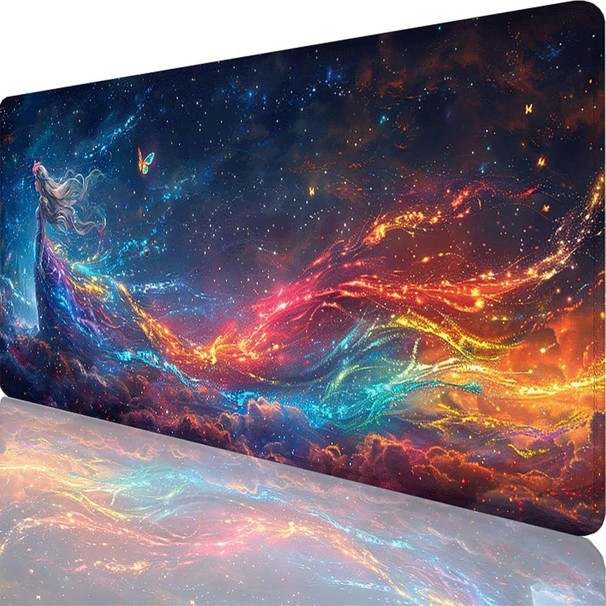 XXL Muismat - Bureauonderlegger - Gaming en Werk - Ultraglad Lycra Oppervlak - 150x80 cm - Blauw