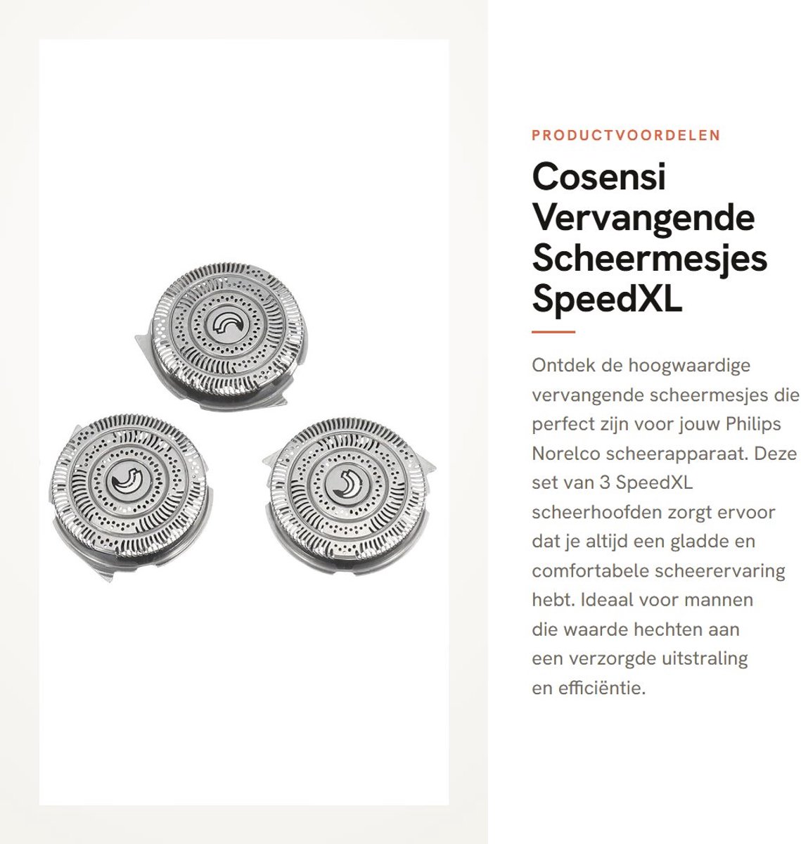 Dailygoods - Vervangende Scheermesjes - SpeedXL Scheerhoofden - Geschikt voor Philips Norelco - 3 Stuks - Voor een Glad Scheren - Perfecte Pasvorm - V...
