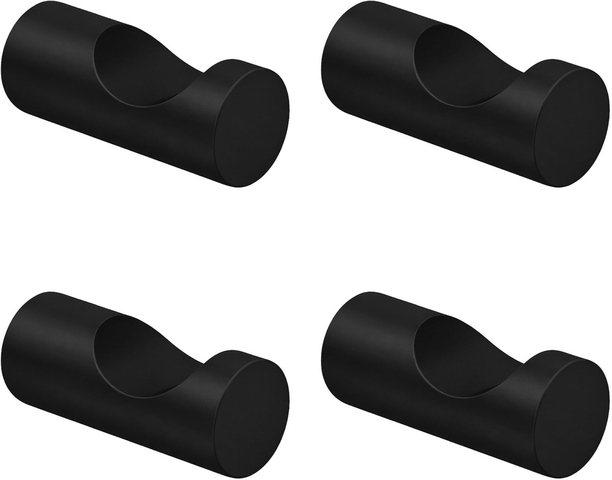 Dailygoods- Handdoekhaken 4 Stuks - Muurhaken Roestvrij Staal 304 - Zelfklevend - Voor Badjassen/Jassen/Tassen - Stevig en Compact