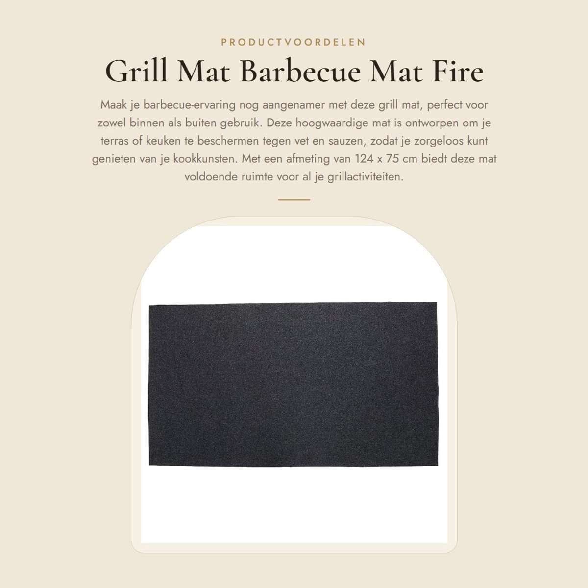 Dailygoods- Barbecue Vloermat Waterdicht - Antislip - Brandvertragend - Grillmat - Vloerbescherming - 124 x 75 cm
