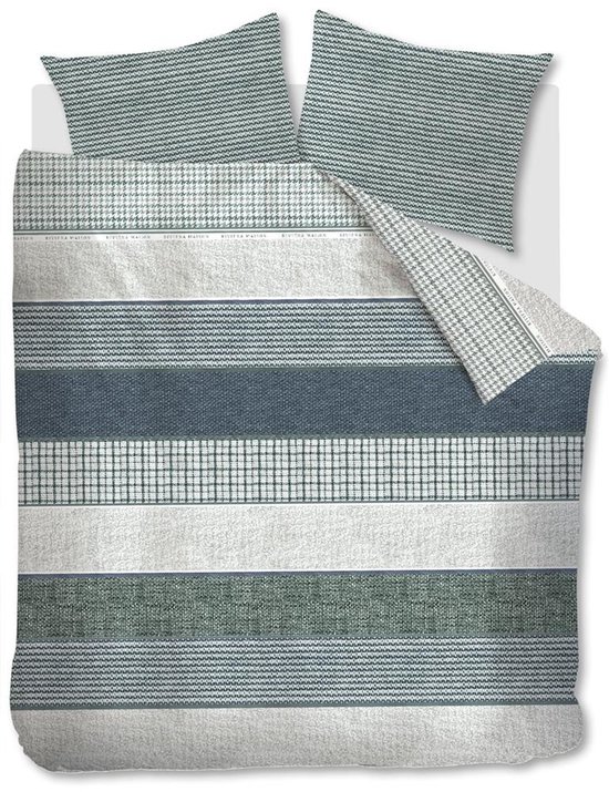 Rivièra Maison - Tailor dekbedovertrek - Lits-Jumeaux - 240x200/220 cm - Groen van Merkloos — afbeelding 2
