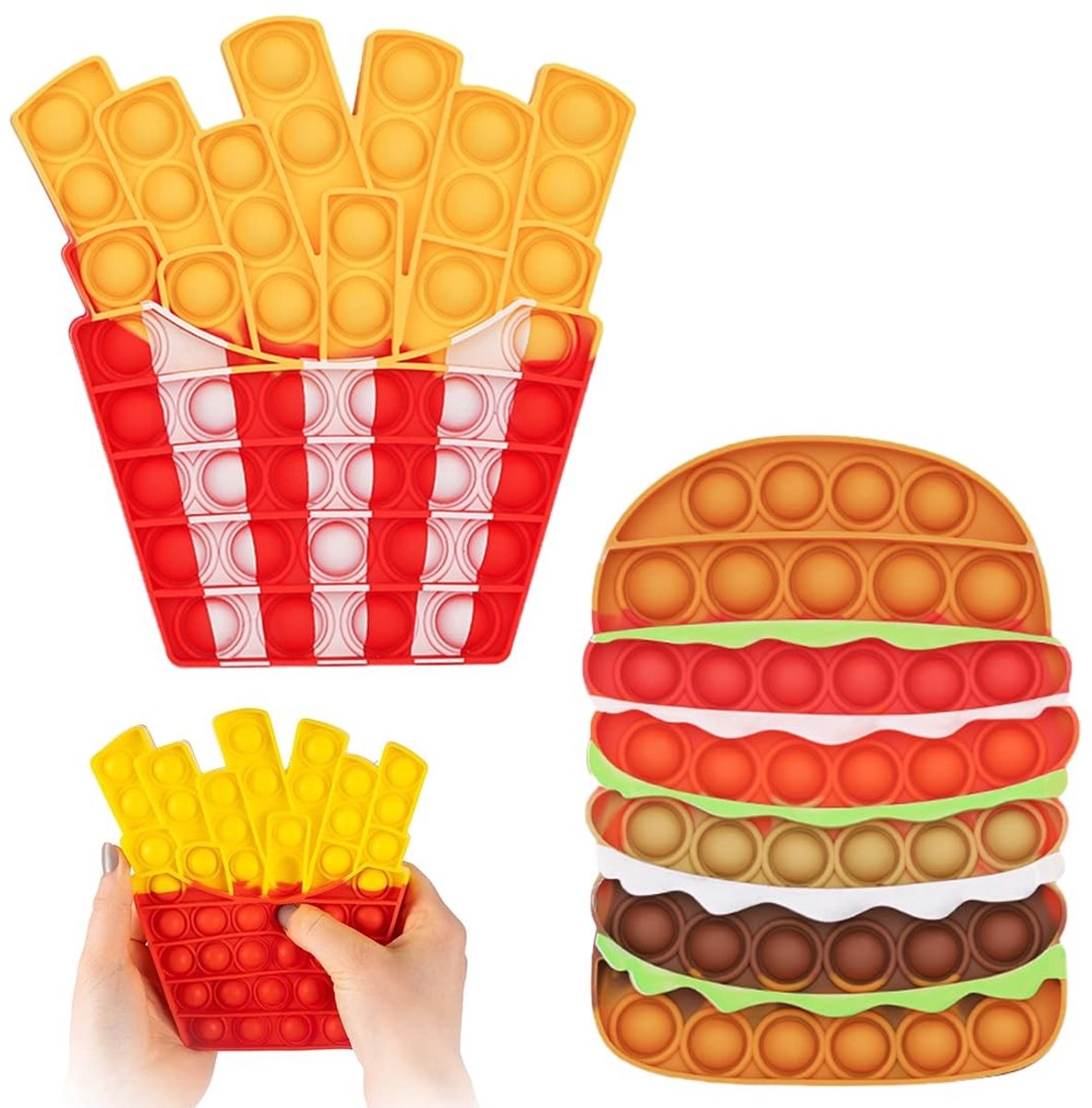 Dailygoods- Sensory Toy - Siliconen Stressverminderend Speelgoed - 2 Stuks - Duurzaam - Veilig Materiaal - Wasbaar - Fidget Toy