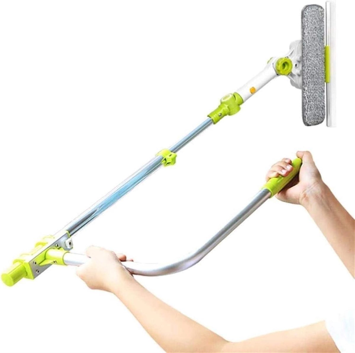 Telescopische Raamwisser - Schoonmaak Hulp - Ramen Zemen - Automatisch Zwevend Mechanisme - 61 Inch Uitschuifbaar - Blauw