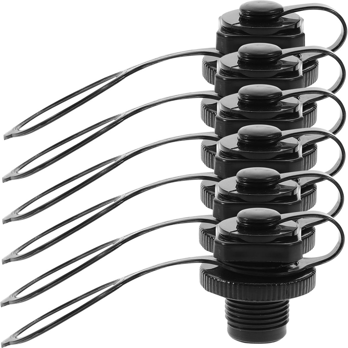 Ventiel Adapter - Luchtpomp Adapter - Opblaasboot Vullen - Lekvrije Schroefsluiting - 5 cm - Zwart