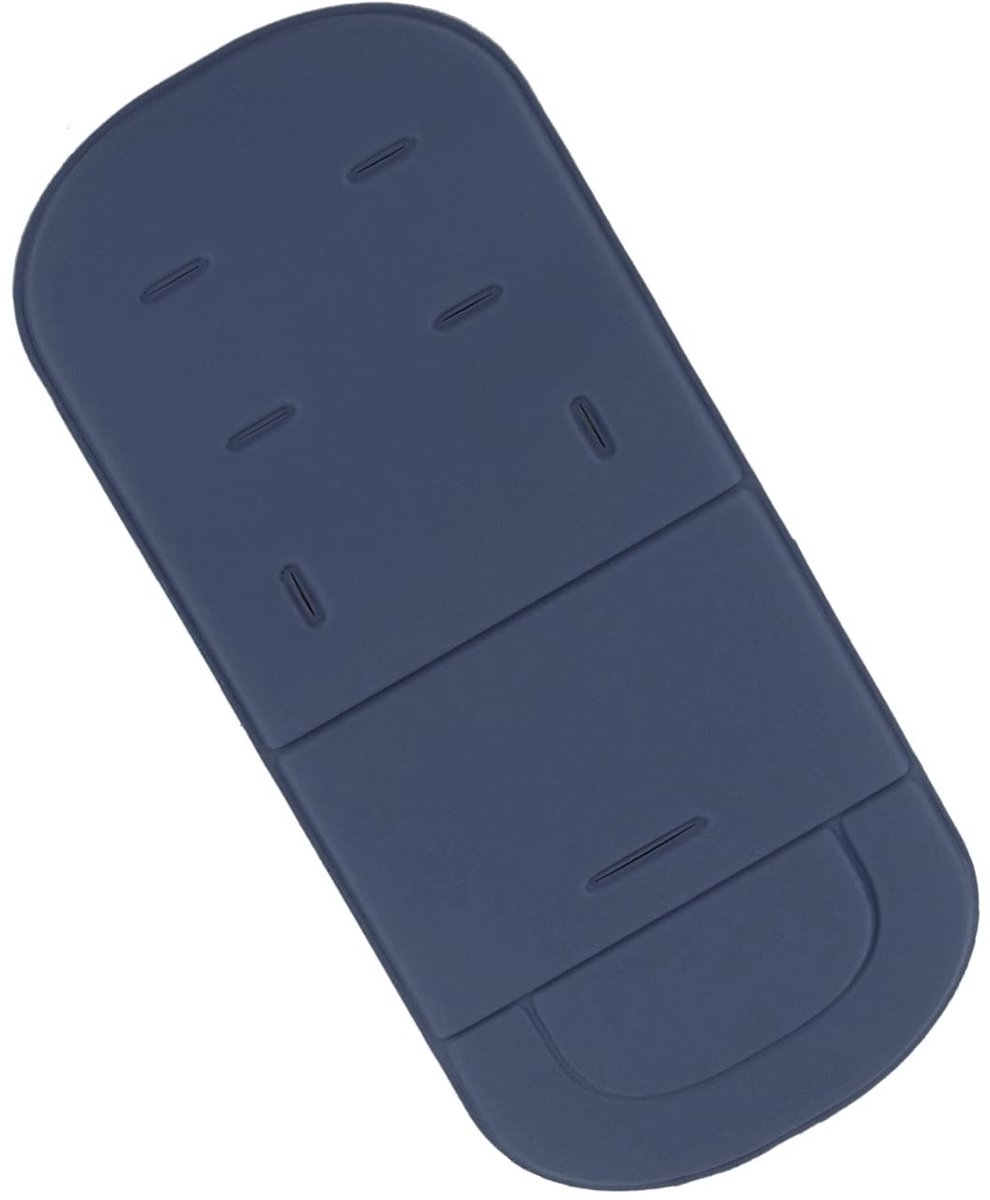 Dailygoods - Babystoelkussen voor kinderwagen, babyzitkussen, buggy, universeel inzetstuk voor kinderwagen en buggy, zacht, ademend, linnen-marineblauw