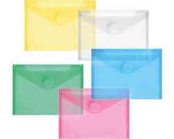 #*Enveloptas Foldersys A6 PP transp ass. kleuren 10st