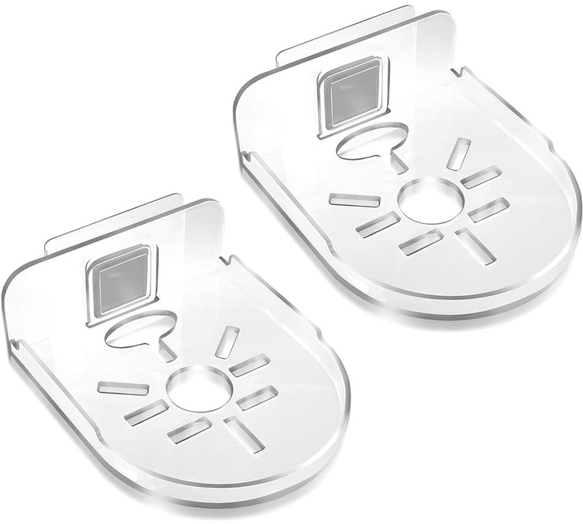 Dailygoods - Universele Muurbevestiging - Beveiligingscamerahouder - Eenvoudige Installatie - Transparant - Geen Boren - Geschikt voor Thuis en Kantoor