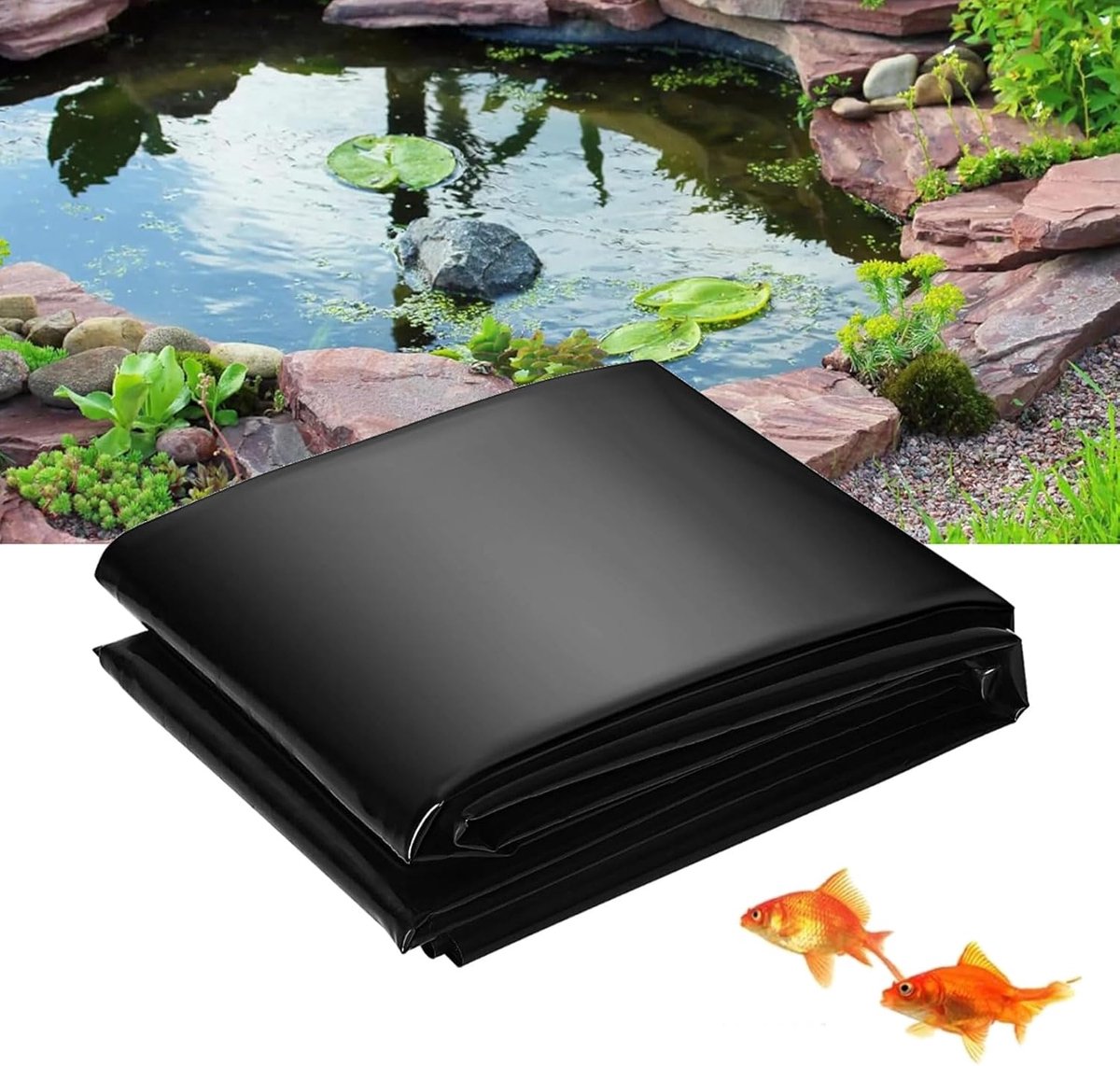 Vijverfolie EPDM - Waterdichte Liner - Tuindecoratie Aanleggen - Zwaar Weerbestendig - 5 x