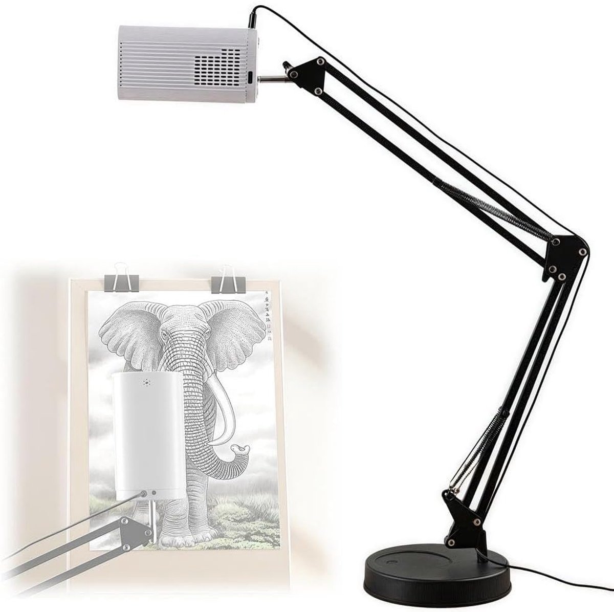 Tekent Projector - Kunst Projector - Creatief Tekenen - Verstelbare Grootte - Tot 220cm - Wit