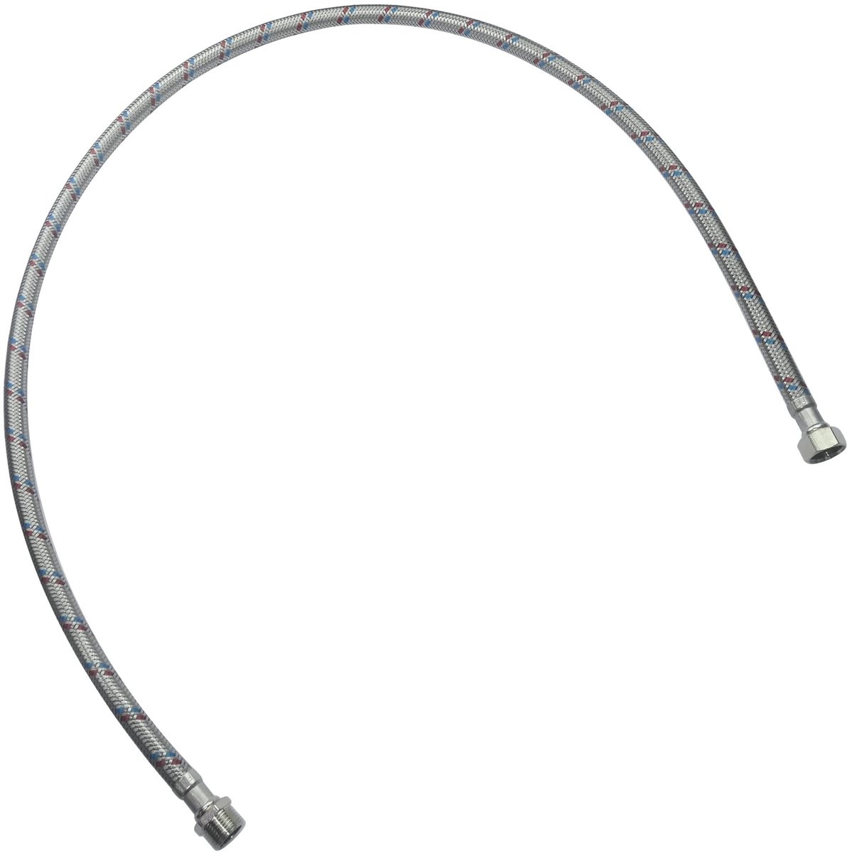 Dailygoods- Aansluitslang 1000 mm - Flexibele Slang - 3/8" Aansluiting - Sanitaire Mengkraan - Rubber/Roestvrij Staal - Max. Temperatuur 90 °C