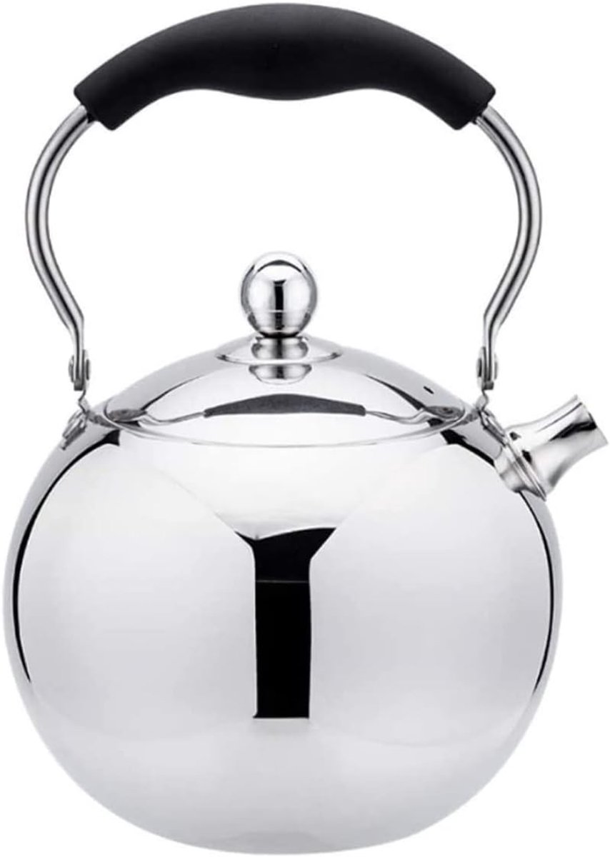 Waterkoker Fluitend - Theepot Keuken - Water Koken - Universeel Geschikt - 2 Liter - Zilver