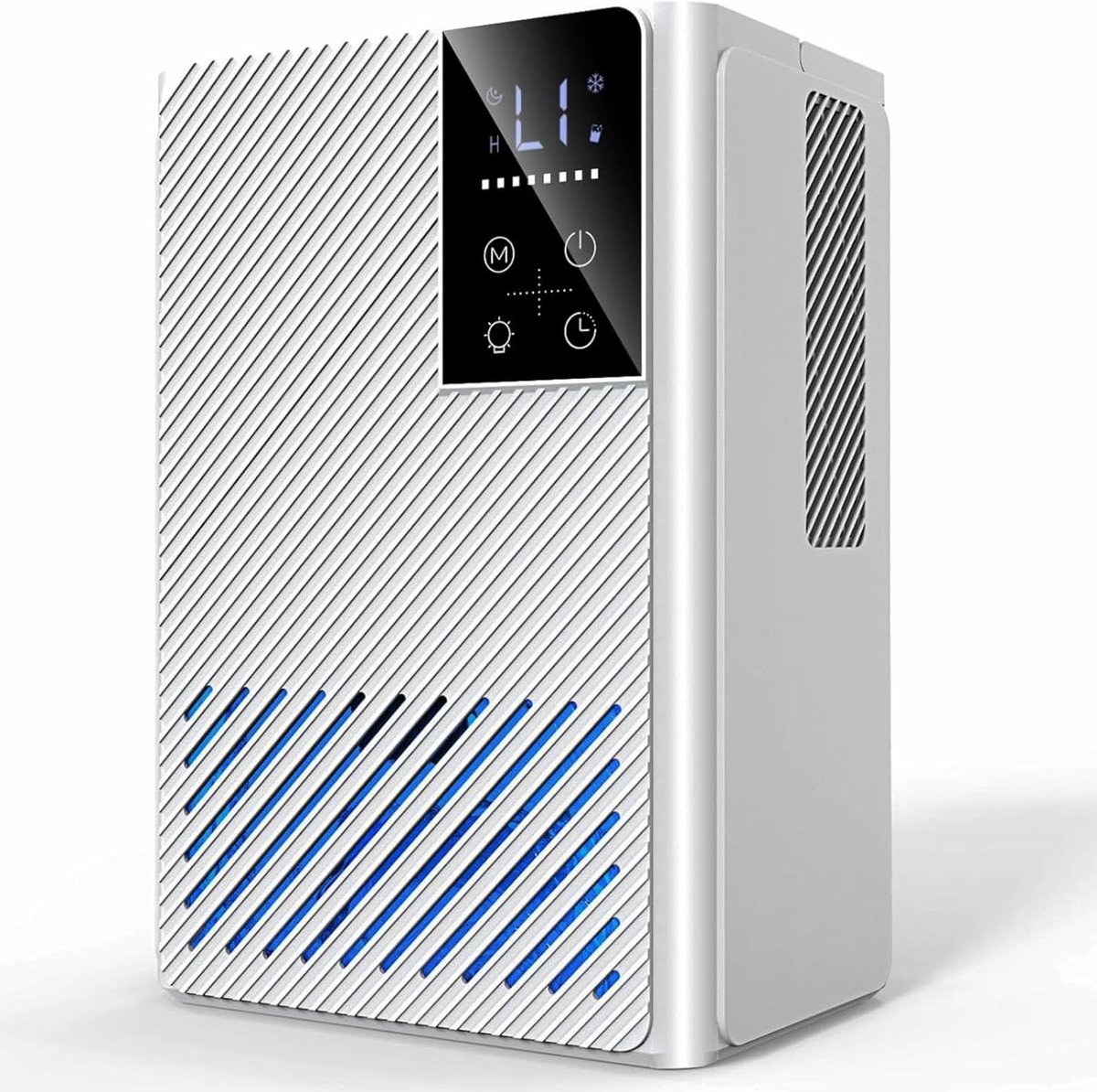 Luchtontvochtiger - Vochtvreter - Schimmel Voorkomen - Energiezuinig met Inverter - 600ML Per Dag - Grijs Wit