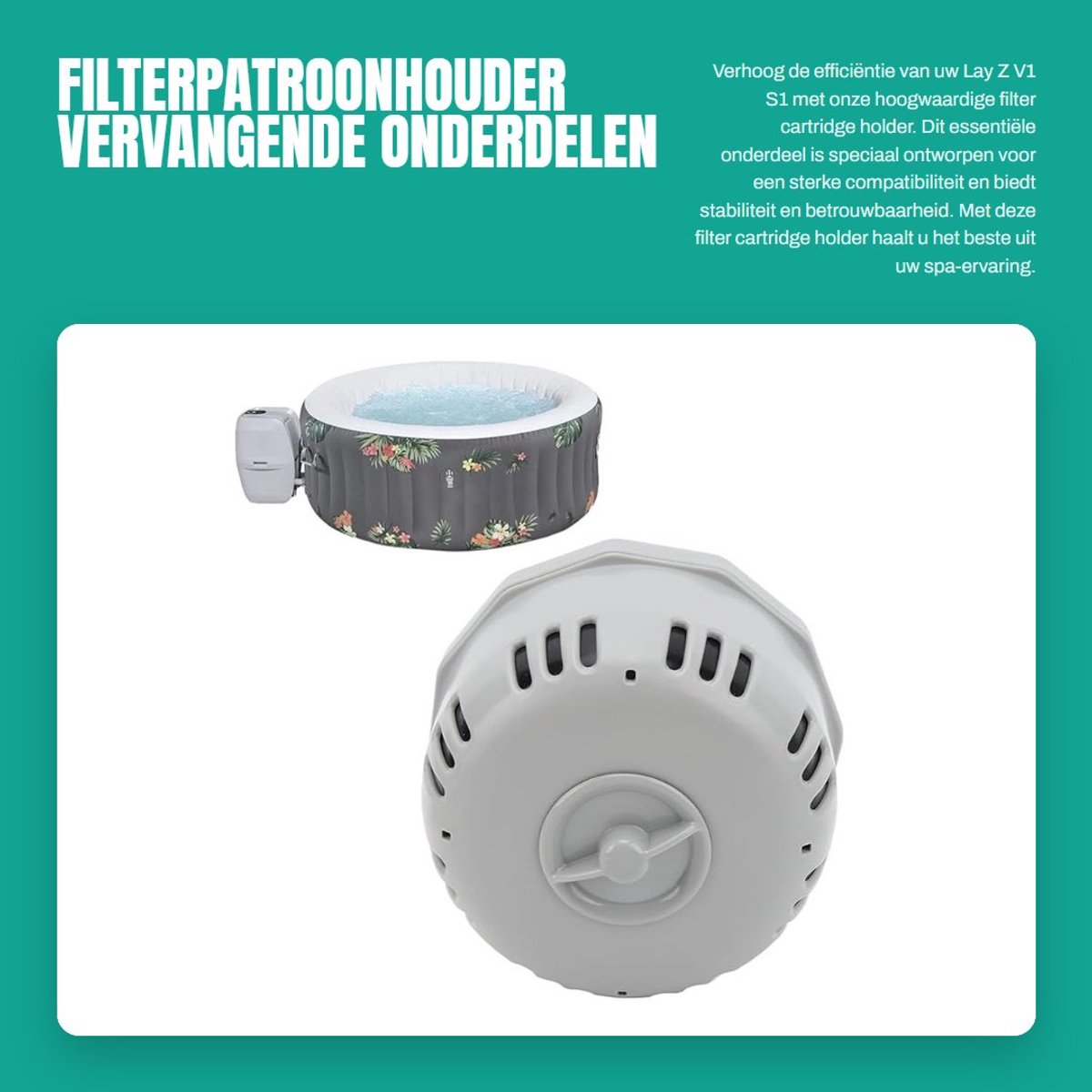 Dailygoods- Filterpatroonhouder Sterke Compatibiliteit - Vervangende Onderdelen - Efficiënte Filtratie - PVC-Materiaal - Eenvoudige Installatie - Filterhouder