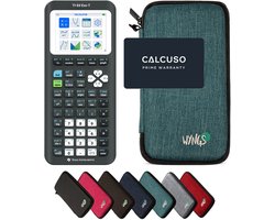 TI-84 Evo-T incl. WYNGS Beschermhoes Turkoois - Grafische Rekenmachine - Basis Pakket