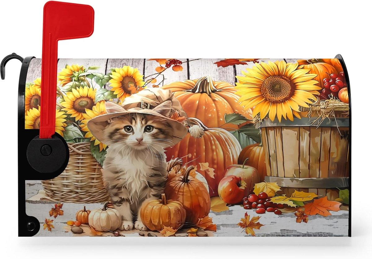 Brievenbus Covers - Postbox Wraps - Buiten Decoratie - Magnetische Bevestiging - 25.5 X 53.3 cm - Herfstkleuren