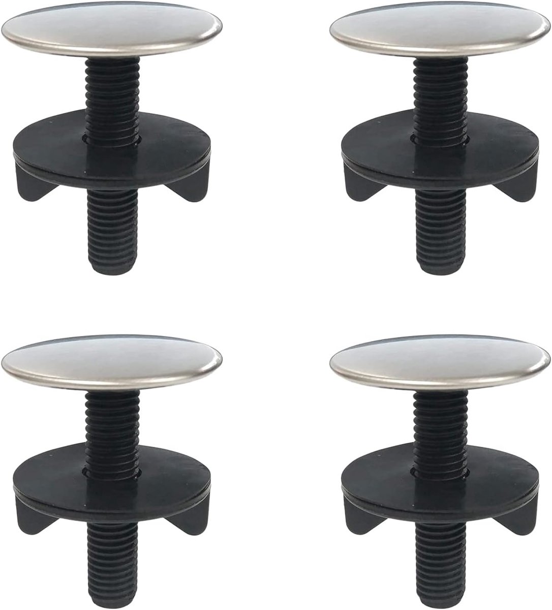 Kraan Gat Cover - Gootsteen Plug - Keuken Opknappen - Geborsteld Nikkel - 4 Stuks - Zilver