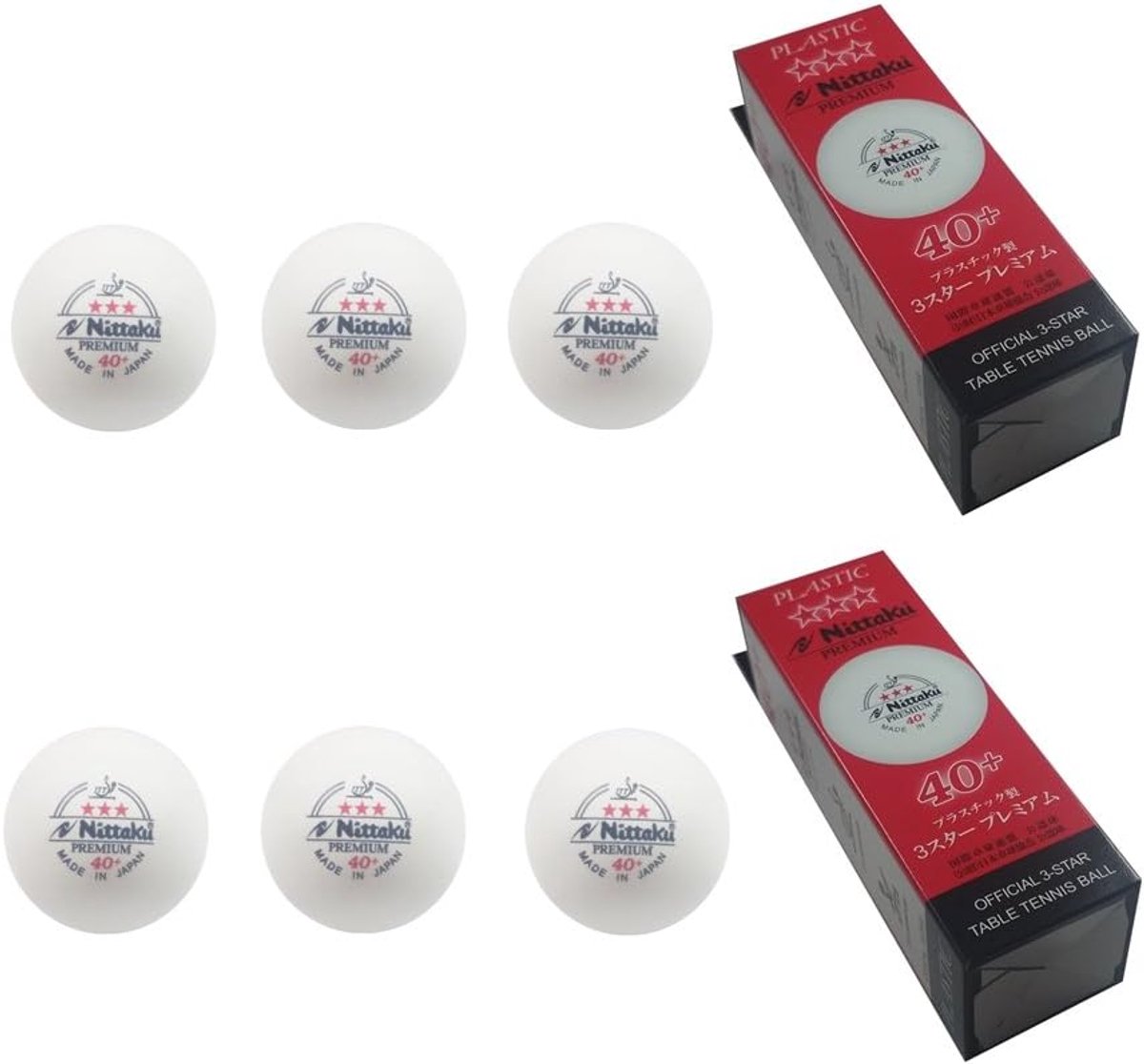 Tafeltennisballen - Sportballen - Wedstrijd Spelen - ITTF Goedgekeurd - 6 Stuks - Wit
