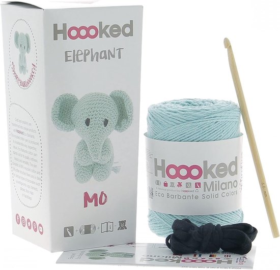 DIY Haakpakket Olifant Knuffeldier Maken Eco Katoen van Merkloos — afbeelding 3