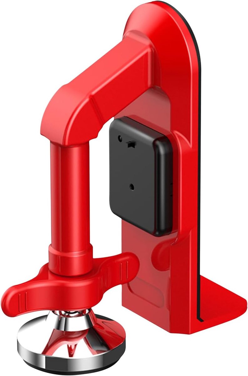 Deur Stopper Alarm - Draagbaar Beveiliging - Extra Veiligheid - Dubbel Alarm Systeem - 12 x 9 cm - Rood