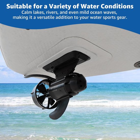 Elektrische Onderwater Motor voor SUP, Kajak en Visboot - 600W Trolling Fin met Afstandsbediening — afbeelding 2