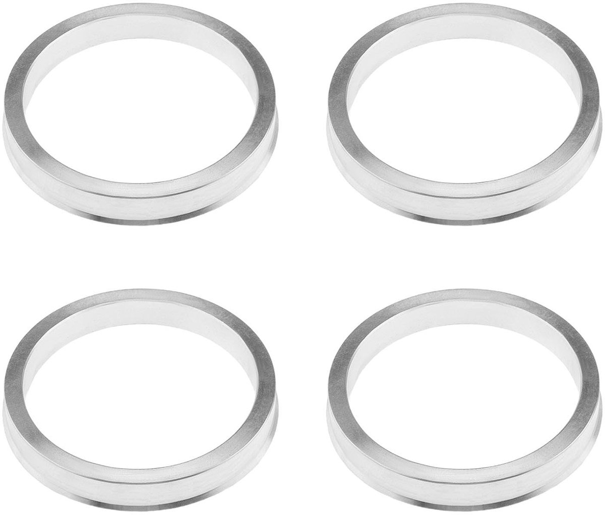 Dailygoods- Hub Centric Ringen 4 Stuks - Buitendiameter 66.6mm - Binnendiameter 57.1mm - Aluminium - Duurzaam - Vermindert Trillingen - Naafringen