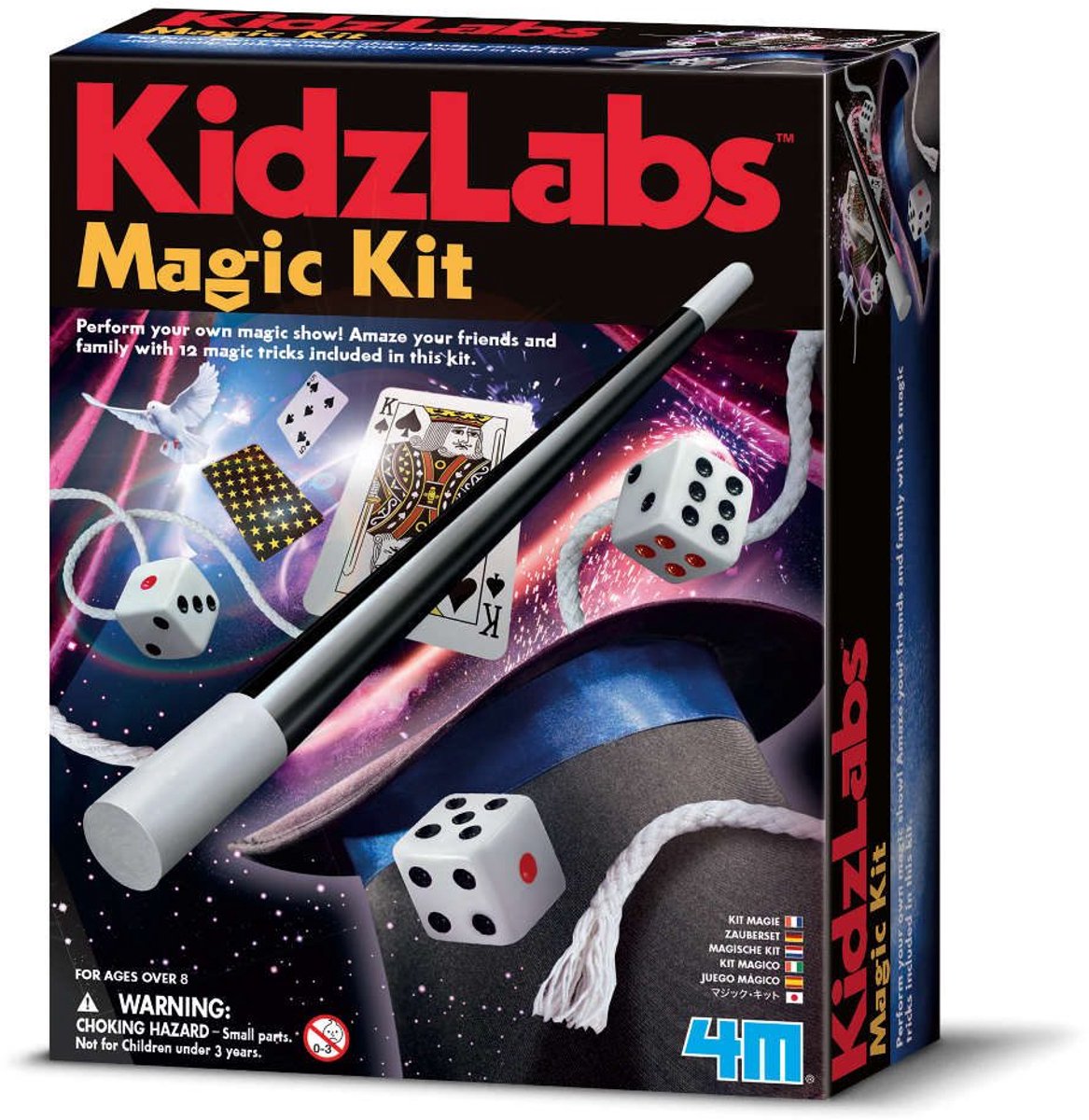 4M Wetenschap en Spel - Goocheldoos Voor Kinderen - Magie - 12 Goocheltrucs - KidzLabs - 8+