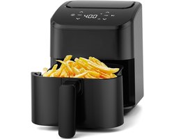SNJY® Mini Airfryer - Airfryer Klein - Camping Airfryer - 2,5 Liter - 1000W - Zwart