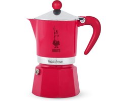 Koffiezetapparaat - Espresso Moka - Italiaanse Koffie - Kookplaat Model - 3 Kopjes - Magenta