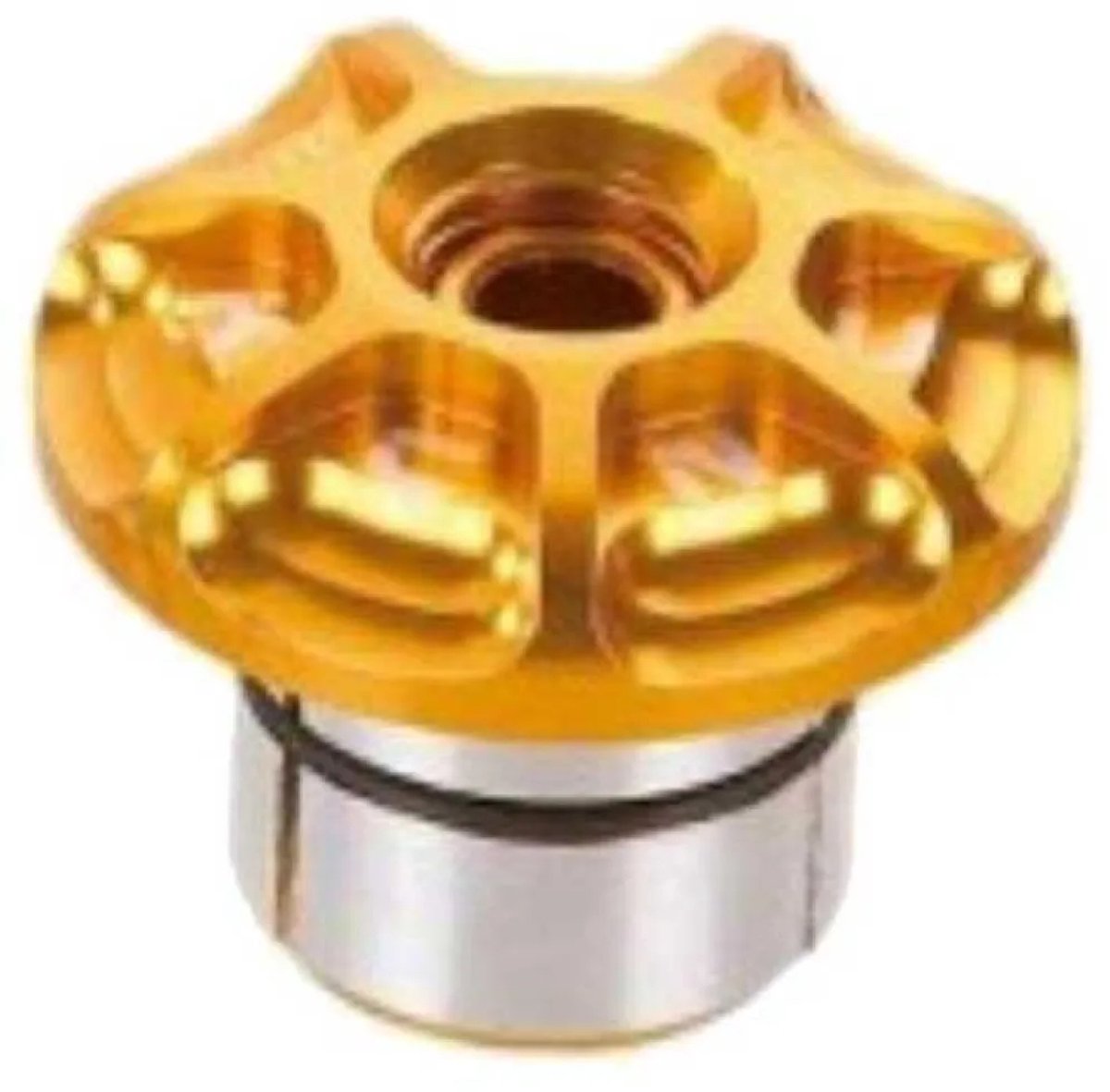 Kcnc Handlebar Cap Plugs Set Mtb Balhoofdexpander Voor Fiets Geel,Zilver