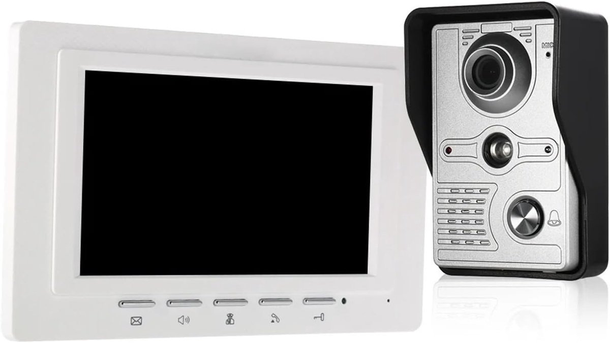 Video Deurbel Set - Visuele Intercom - Veilige Toegang - Tweeweg Audio - 7 Inch Monitor - Zwart