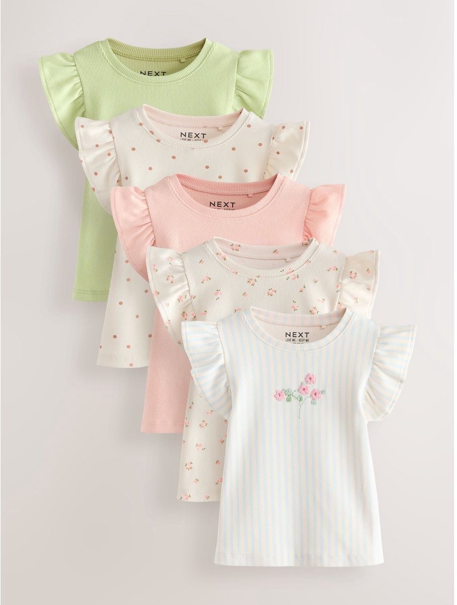 Next - Meisjes - Set van 5 hemdjes - Roze