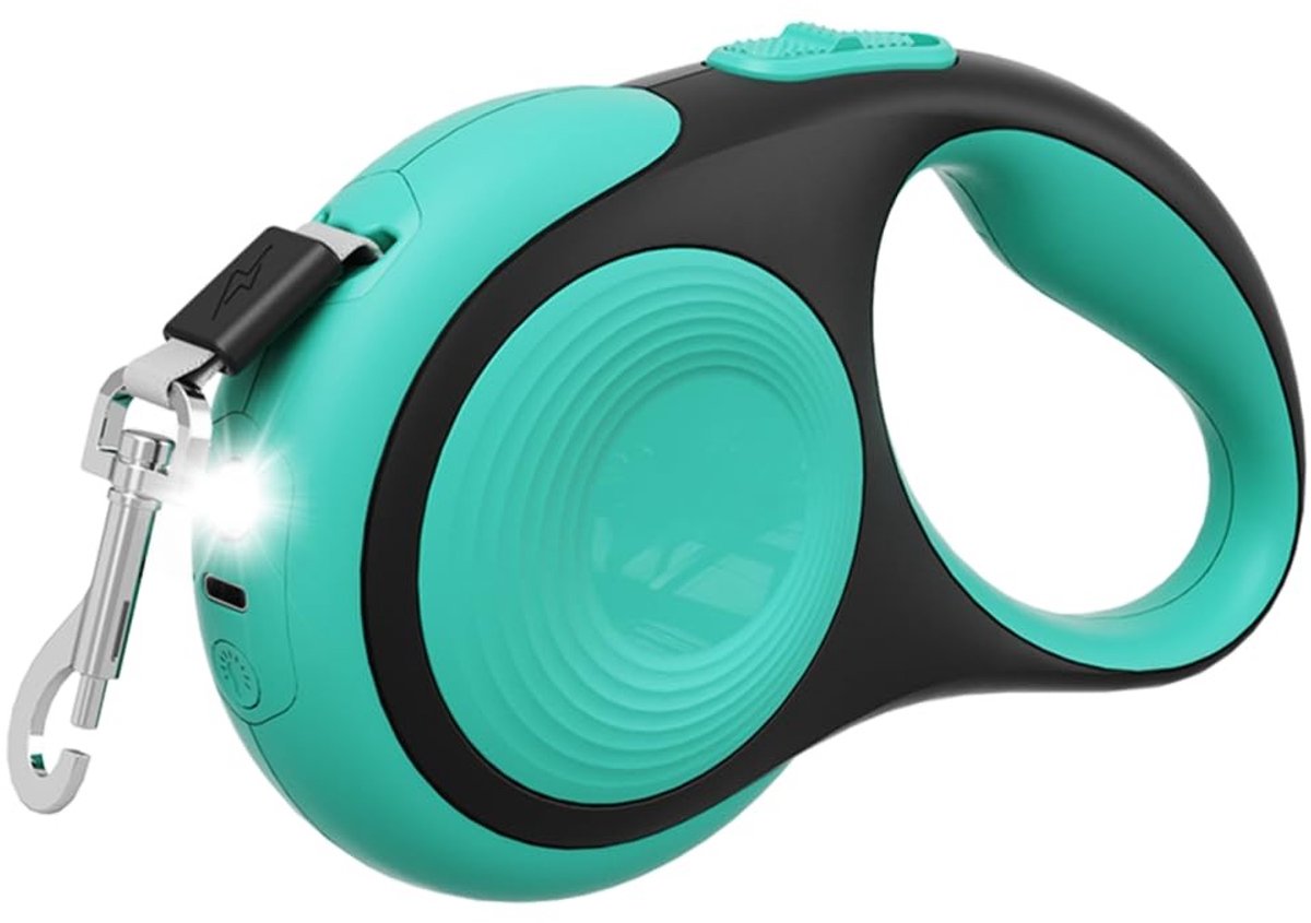 Dailygoods - Intrekbare Hondenlijn met LED Licht voor Kleine en Middelgrote Honden