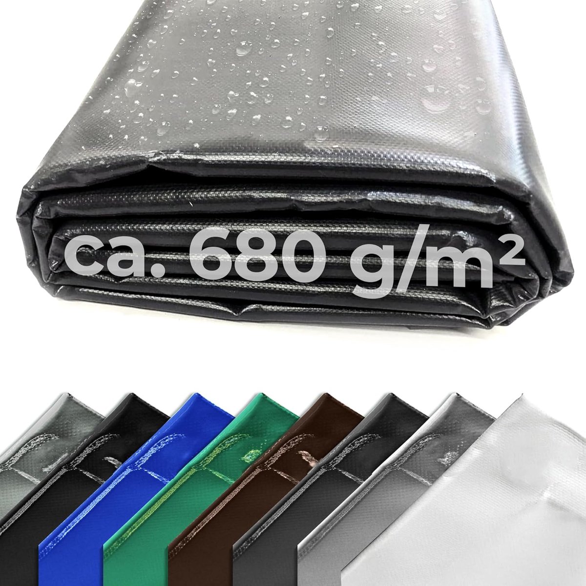 Vrachtwagenzeil PVC - Afdekzeil Robuust - Bescherming Buiten - Hoge UV-bestendigheid - 2.50 x 2.00 m - Donkergrijs