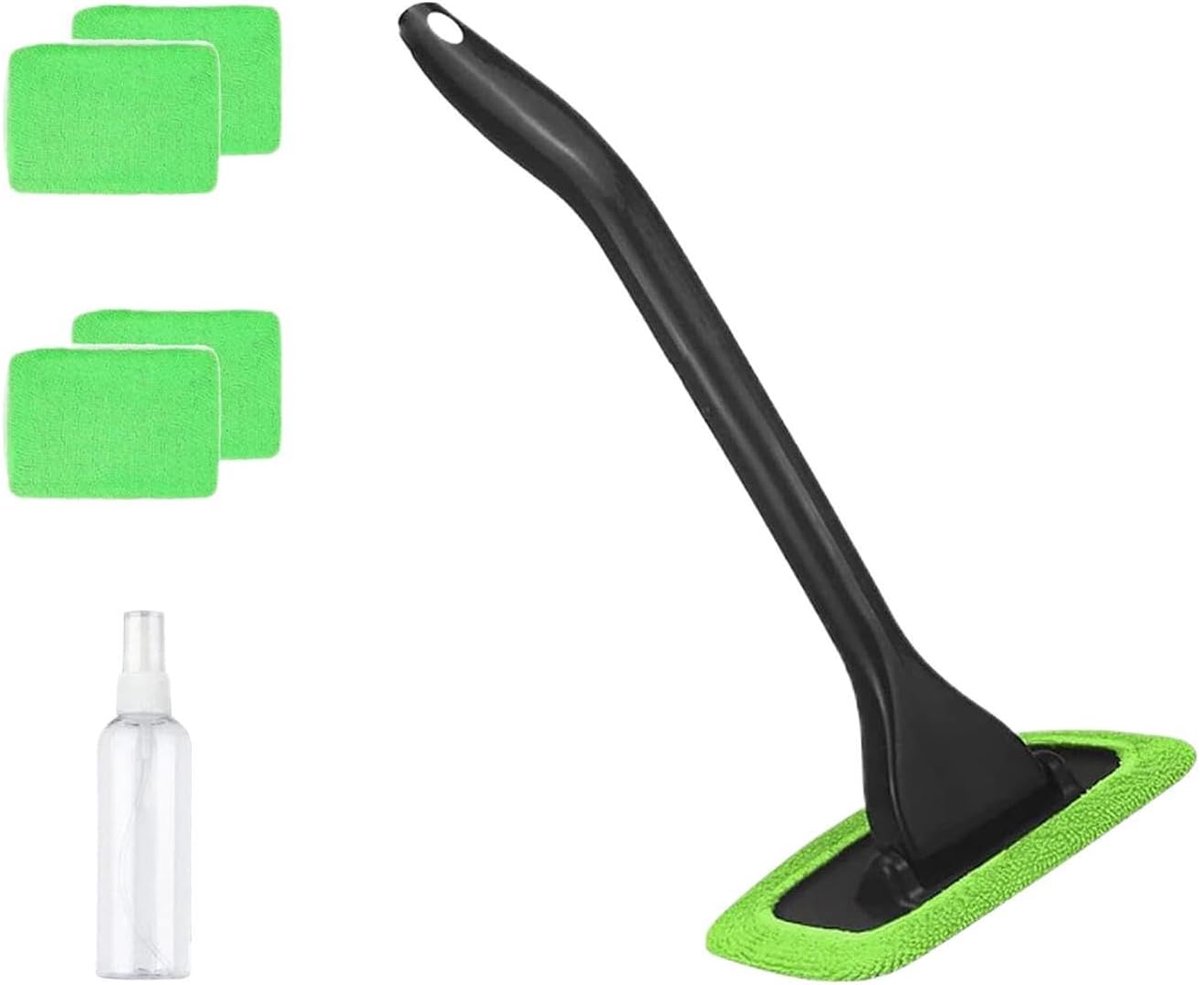 Raamwisser Auto - Ruitenreiniger Set - Snel Ramen Zemen - 180 Graden Draaibare Kop - 24 x 16.7 cm - Groen
