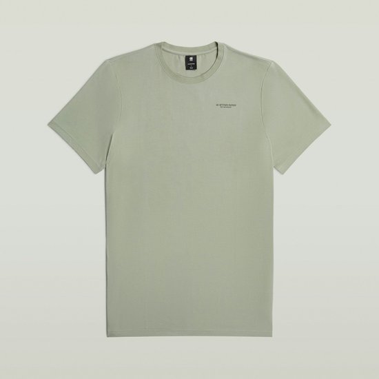 Lichtgroen G-Star RAW t-shirt met korte mouwen en ronde hals, van voren.