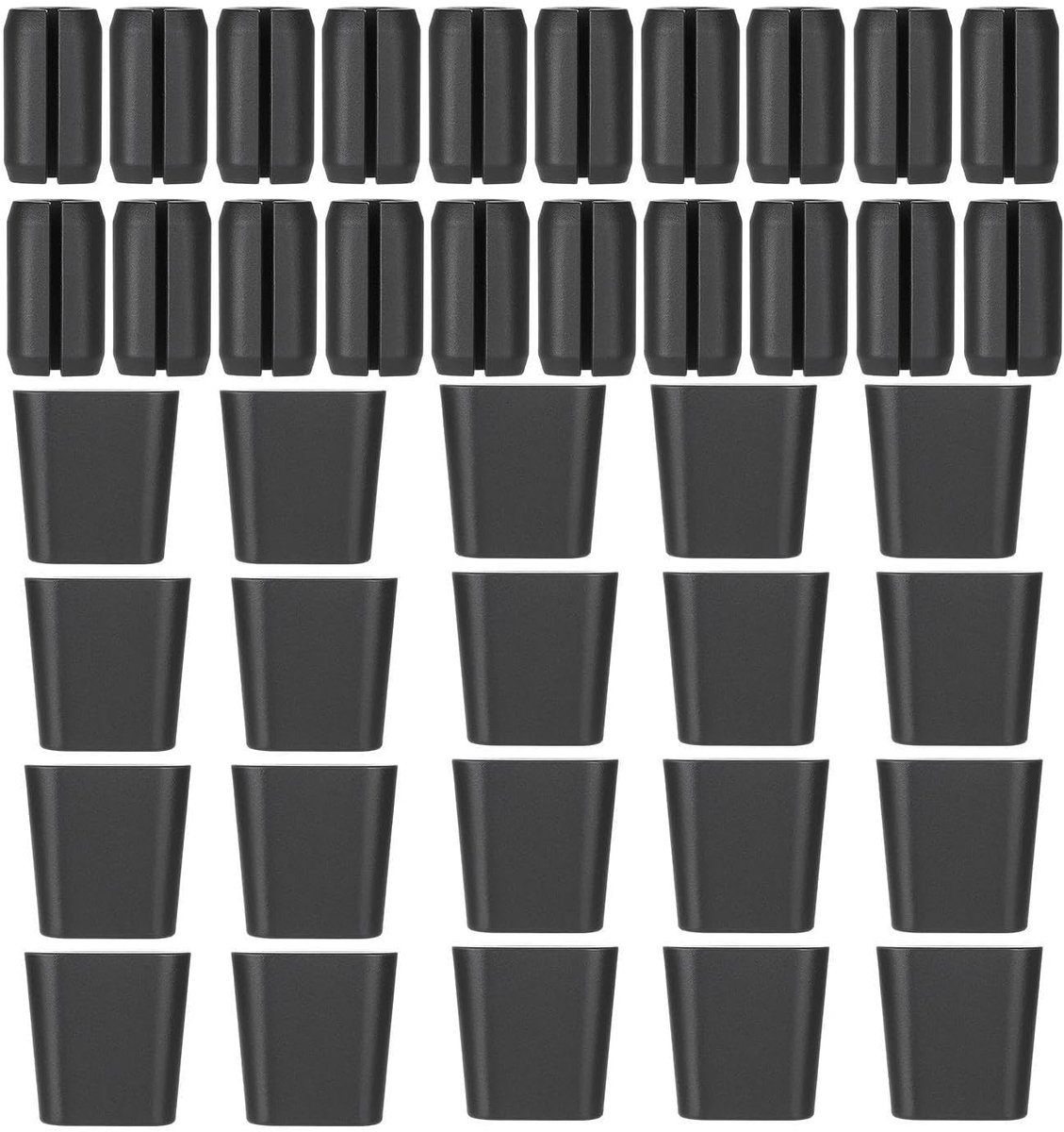 Keuken rek voetjes - Beschermende vervangers - Aanrecht beschermen - Geluidsreducerend en antislip - 40 stuks - Zwart