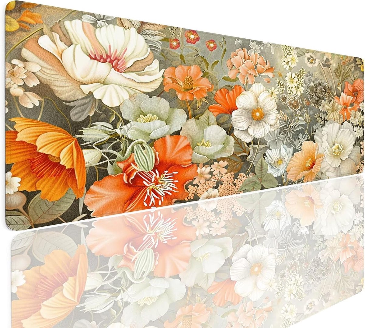 XXL Muismat - Bureauonderlegger - Comfortabel Werken - Waterdicht Ontwerp - 100x40cm - Bloemen