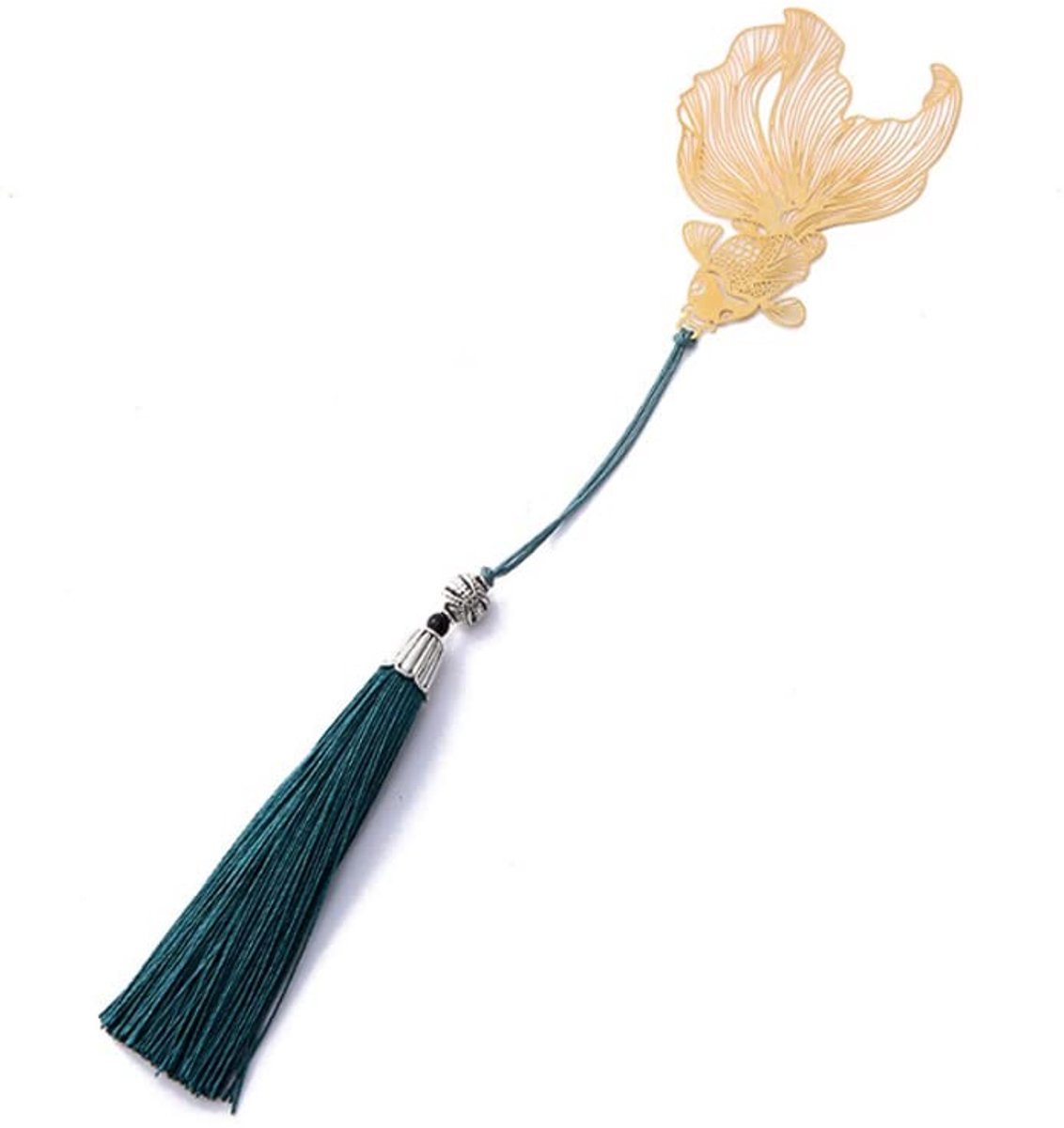 Dailygoods - ARFUKA Bladwijzers Goudvis Metalen bladwijzer Leesboek Markers met kwastjes Cadeaus voor vrouwen, kinderen, tieners meisjes, lezers en boekenliefhebbers
