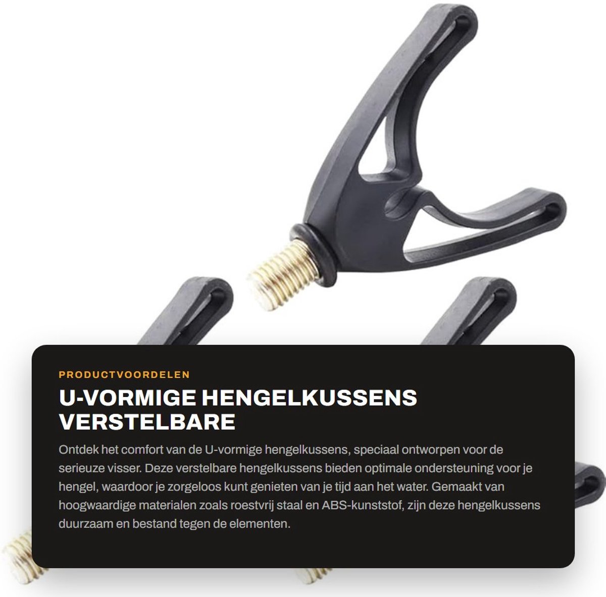 Dailygoods- Hengelkussen U-vorm - Verstelbaar - Hengelsteun - Accessoires Hengelhouder - Kunststof - Hoogwaardige materialen
