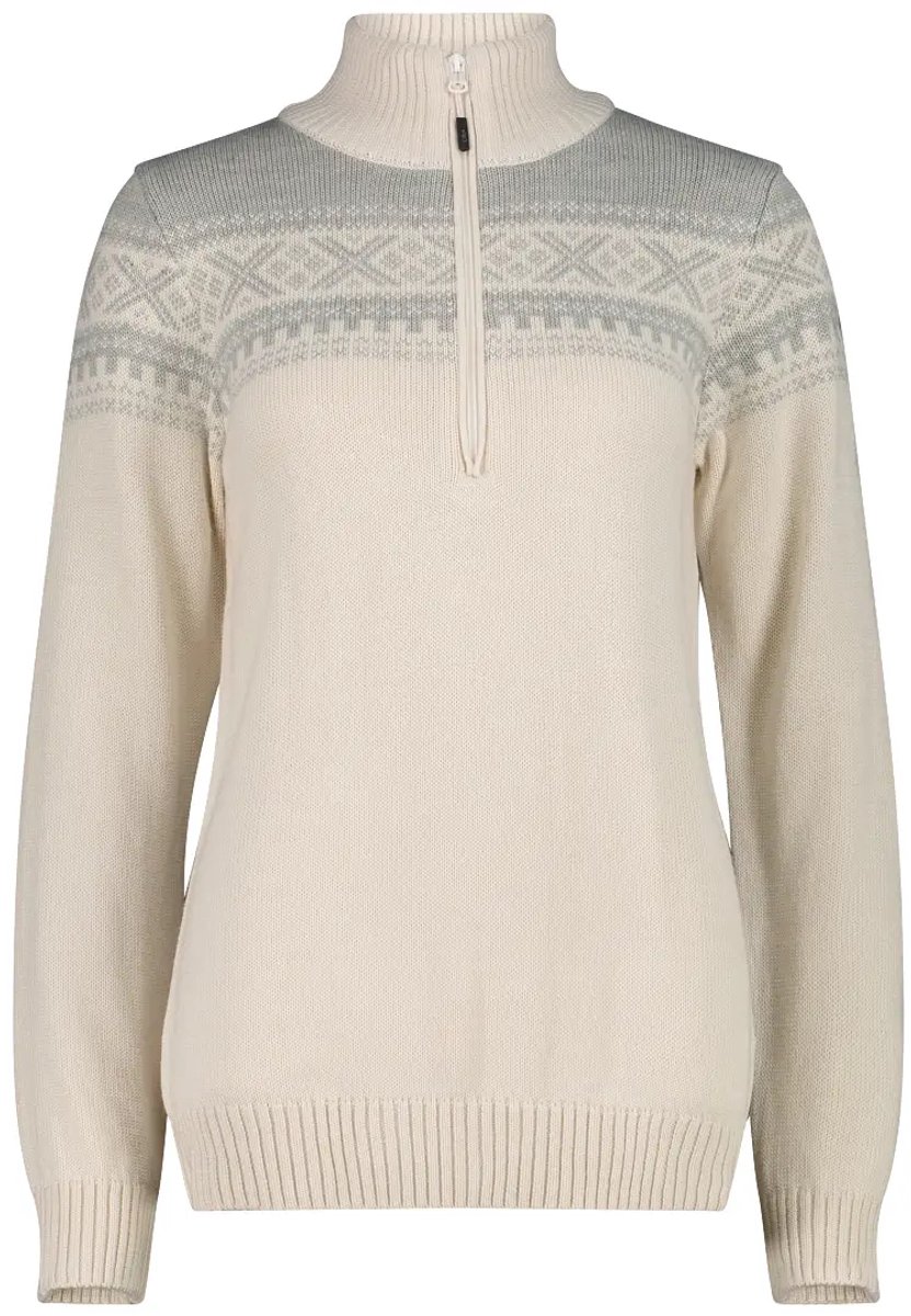 Damestrui met 1/2 rits CMP Wooltech Beige