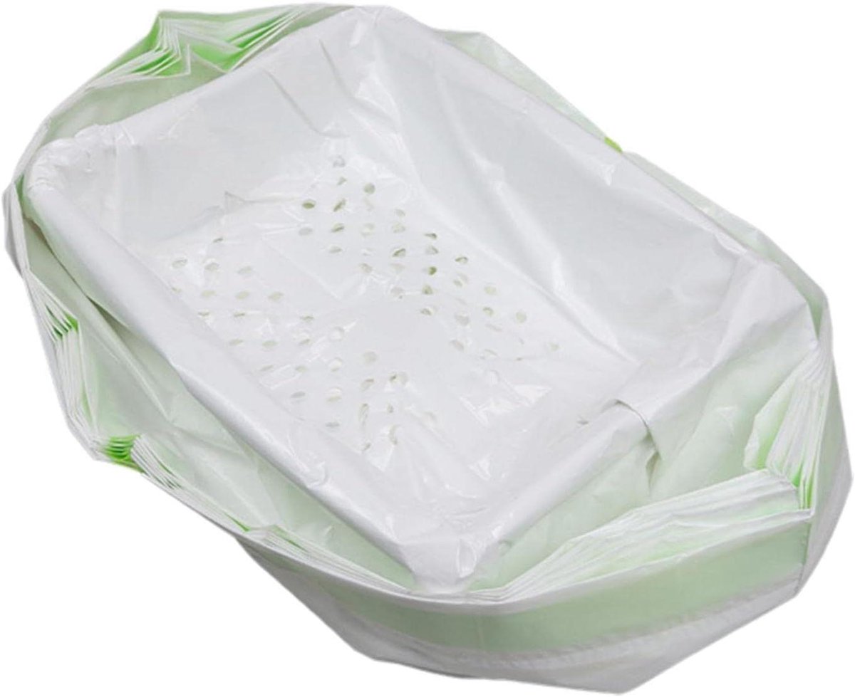 Kattenbakzak - Vuilniszak Huisdieren - Kattenbak Schoonmaken - Met Zandlekgat - 94 x 45.7 cm - Niet gespecificeerd