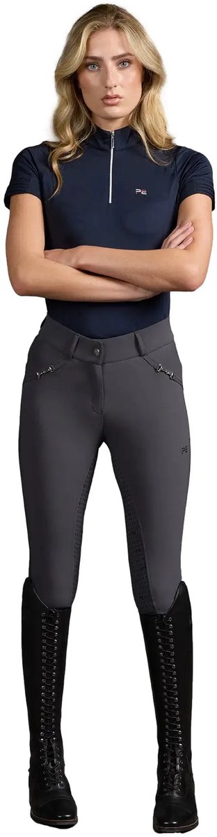 Damesbroek met volledige grip Premier Equine Filetto Antraciet