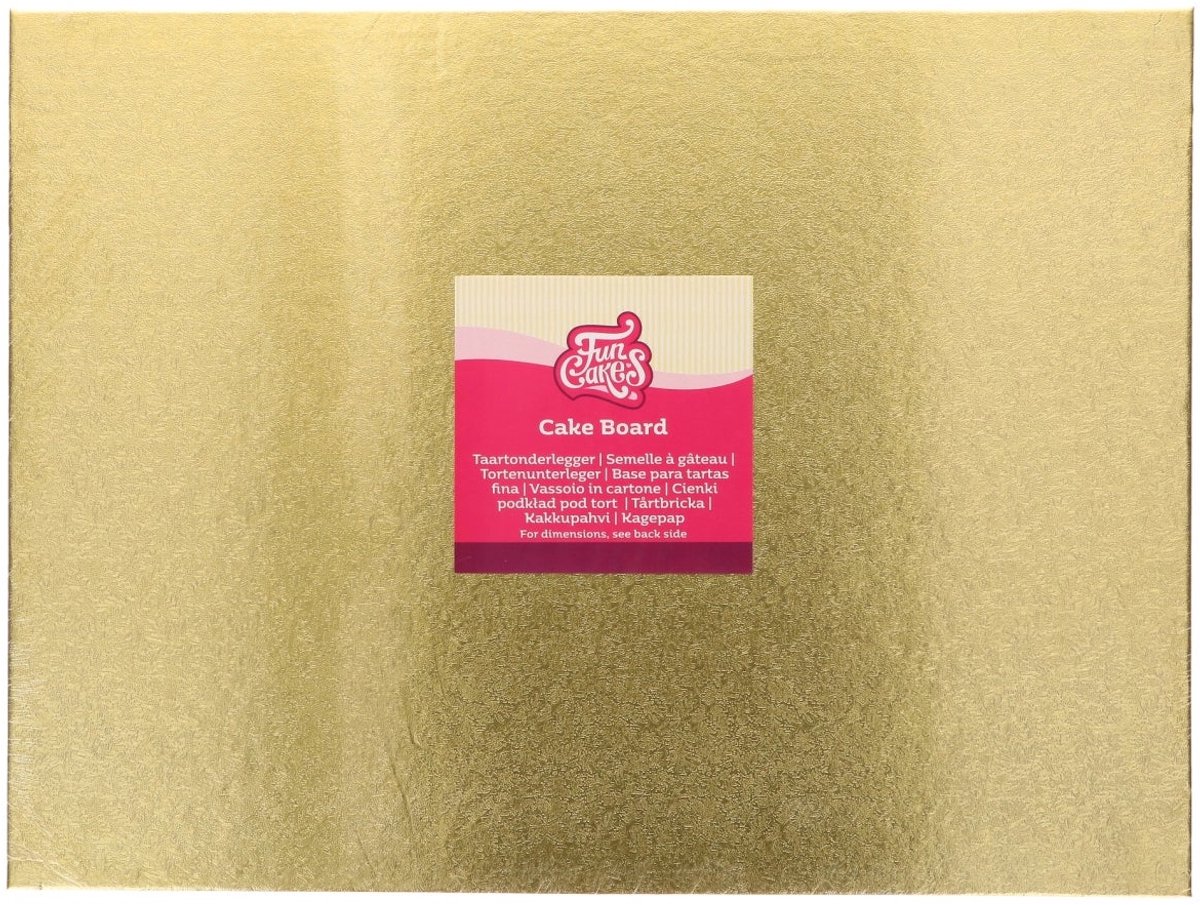 FunCakes Cake Board Rechthoek Goud 40x30cm