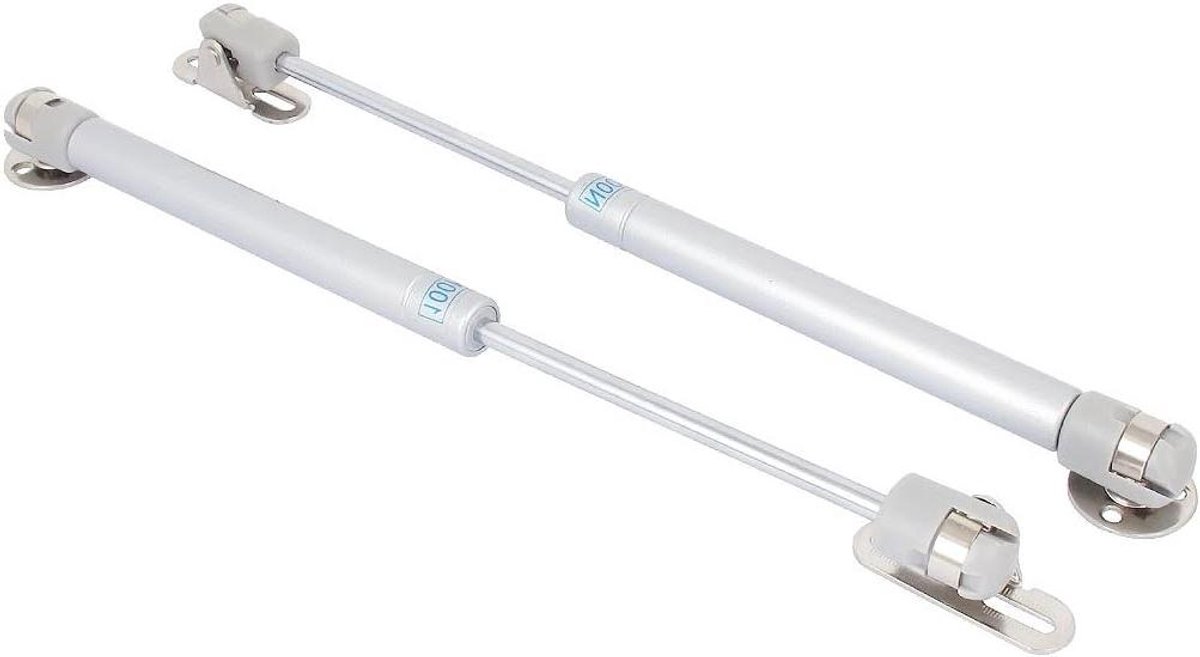 Gasveer Set - Deur Lift - Kast Deuren - 100N Kracht - 30 cm - Zilver
