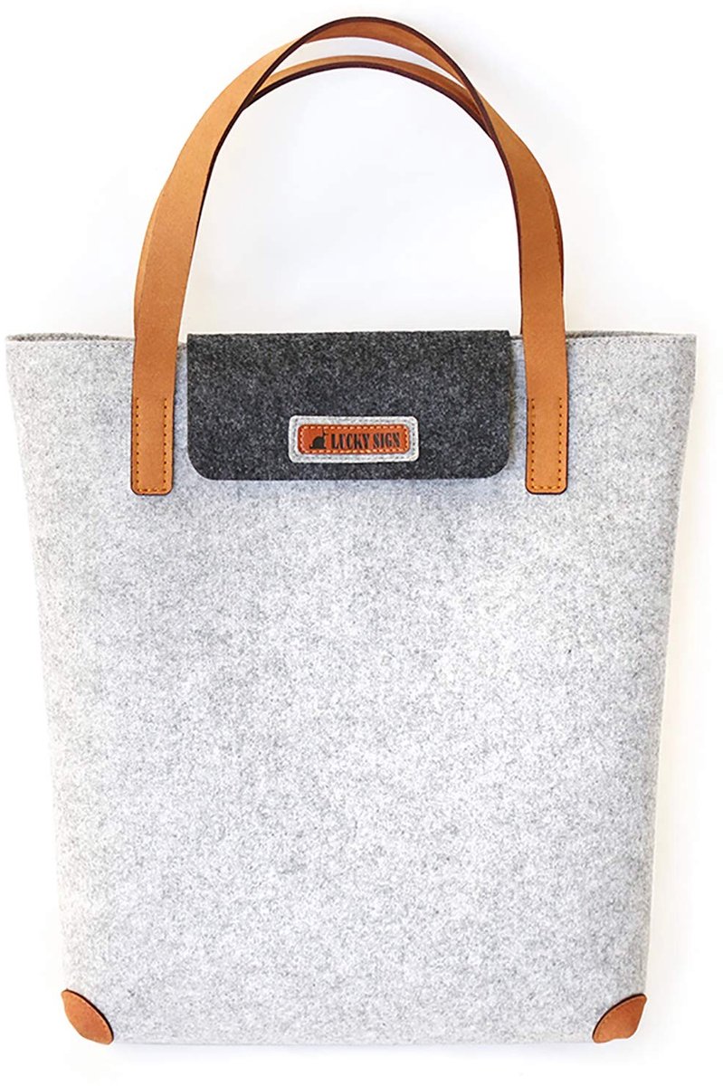 Omgoods - Vilt Shopper Tas Met Binnenzak Voor Winkelen