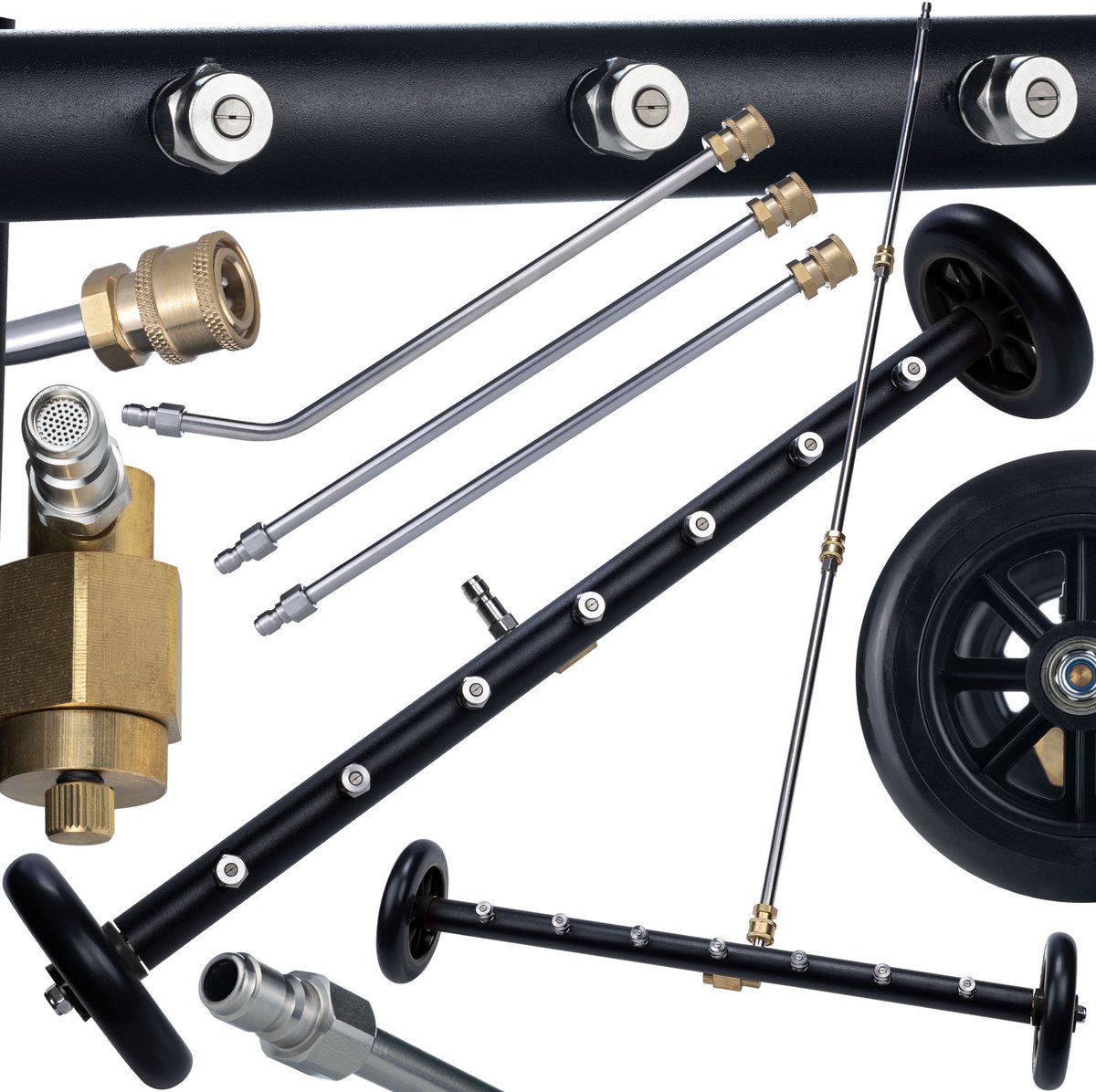 Rosfix Hogedruklans Set - 7 Spuitmonden 40° voor Onderstel - 275 bar (4000 psi)