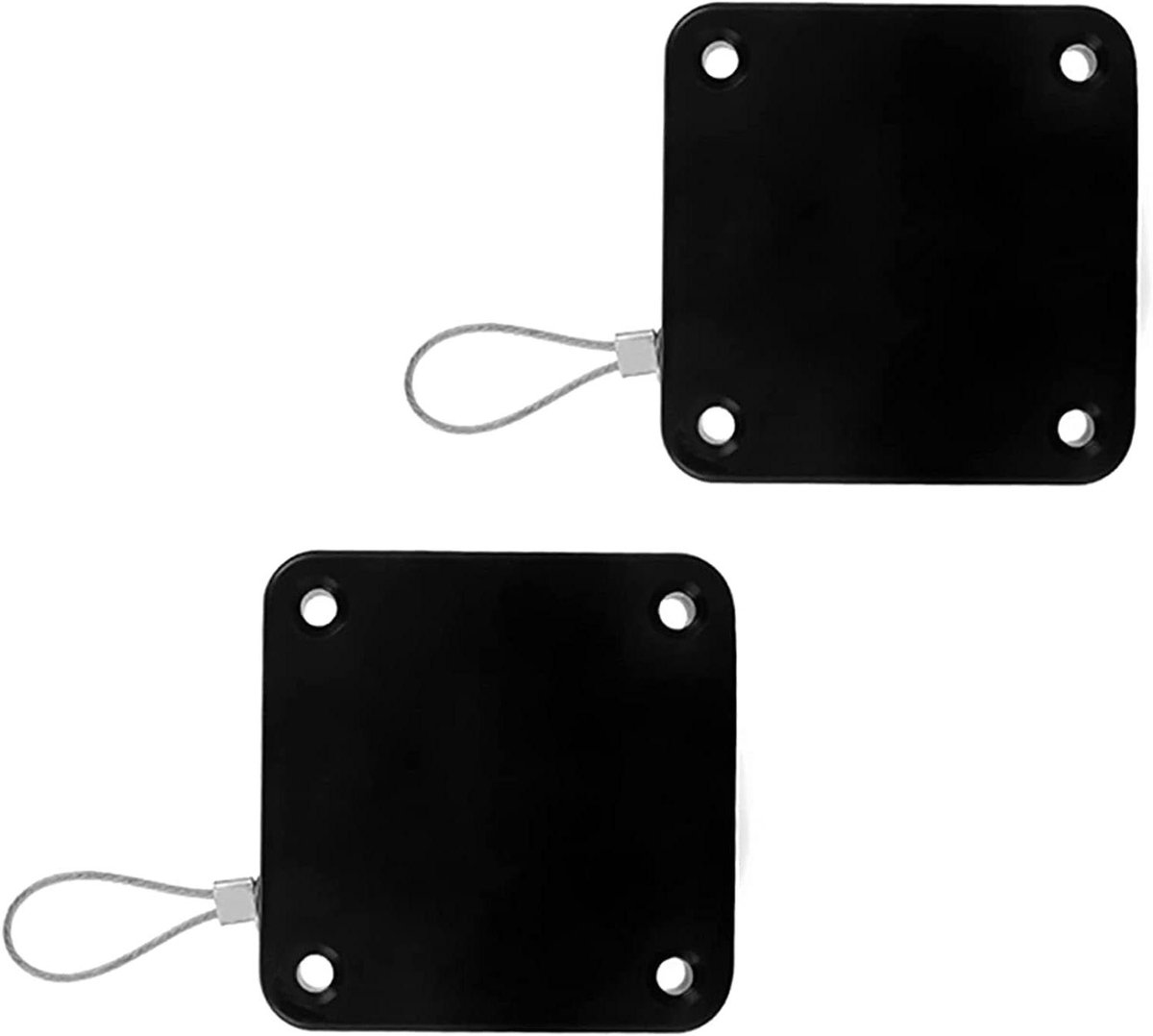 Automatische Deurdranger - Trekkoord Sluiting - Deuren Dicht Houden - Punch-vrije Installatie - 2 Stuks - Zwart