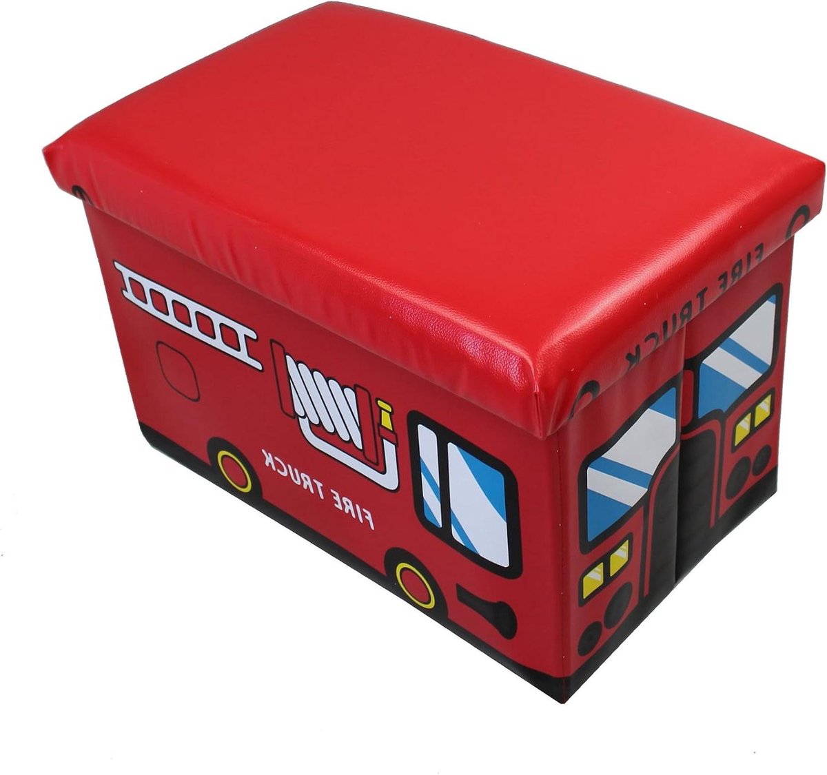 Opvouwbare Opbergkist - Zitkist Speelgoedkist - Kinderkamer Organizer - Met Gestoffeerd Deksel - 49 x 31 x 31 cm - Rood