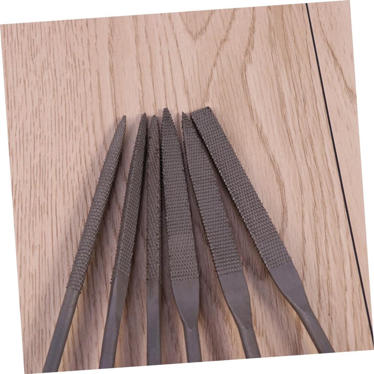 Houtrasp Set - Metaalvijlen Houtbewerkingstools - Materiaal Bewerken - Individueel Gesneden Tandpatroon - 160x4mm - Zilverkleurig